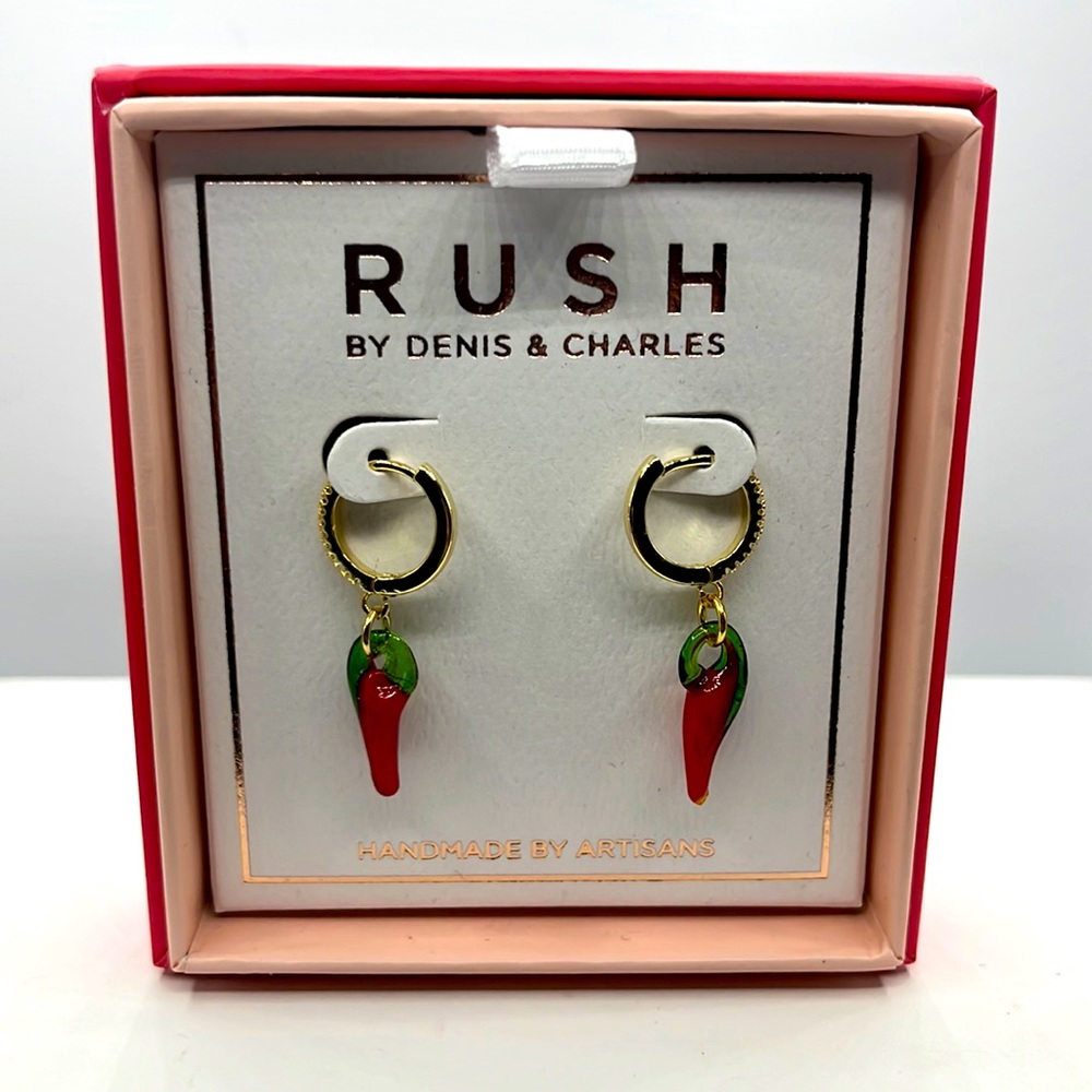 RUSH “chili peppers” artisan earrings